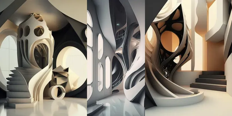 Surreal Interior Architectures generated by undefined