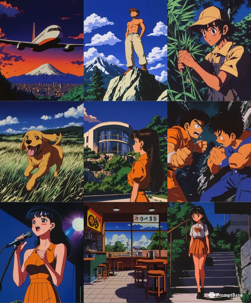 Vintage 80s Anime Cartoon Screengrabs