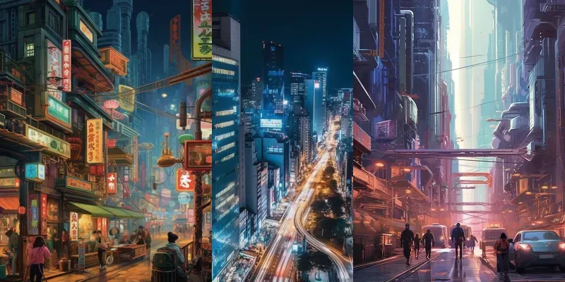 Bustling Metropolises generated by undefined