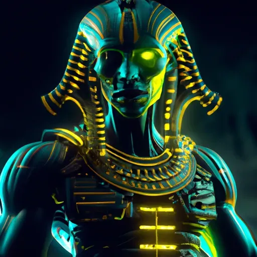 Neon Egyptian Gods Of Death