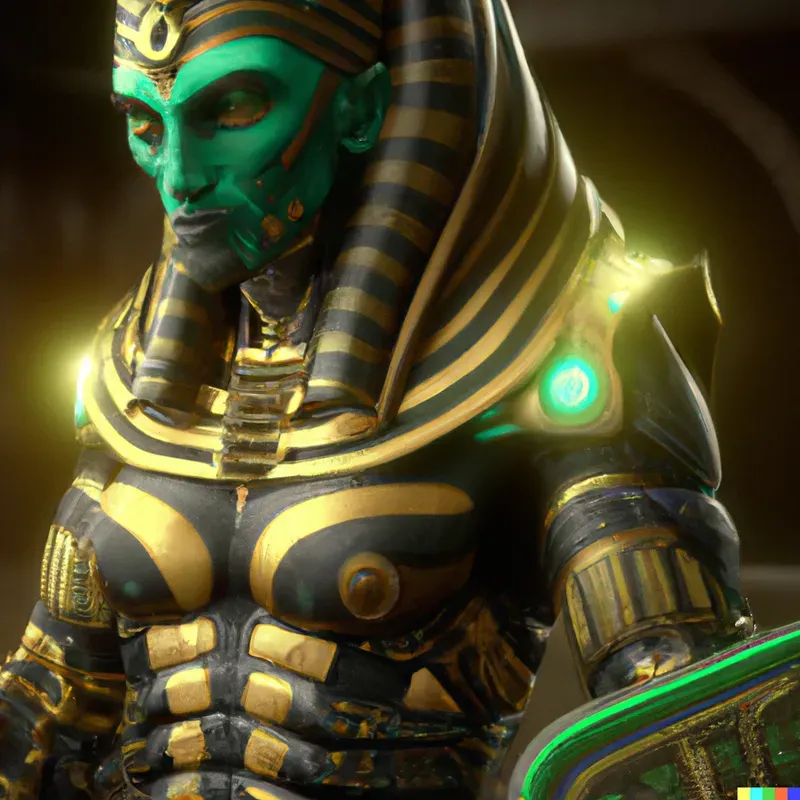 Neon Egyptian Gods Of Death