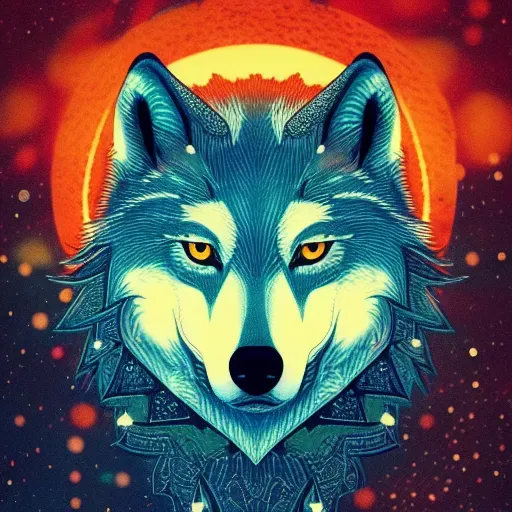 Stylized Colored Line Art Design For Illustrations