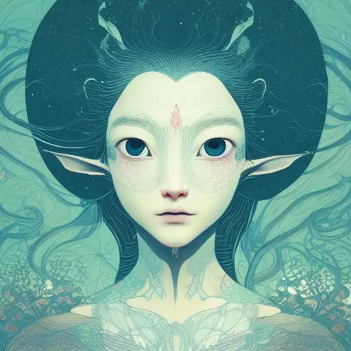 Stylized Colored Line Art Design For Illustrations