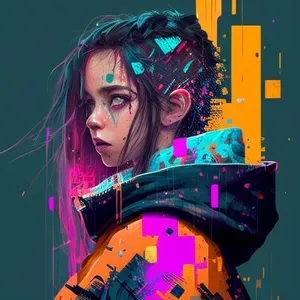 Characters Scattering Into Pixel Art Chaos