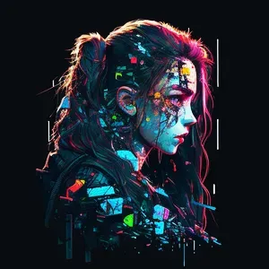 Characters Scattering Into Pixel Art Chaos