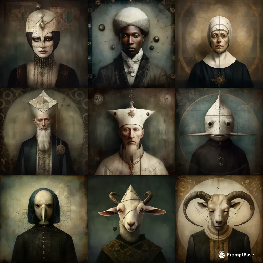 Geometric Elements Portraits