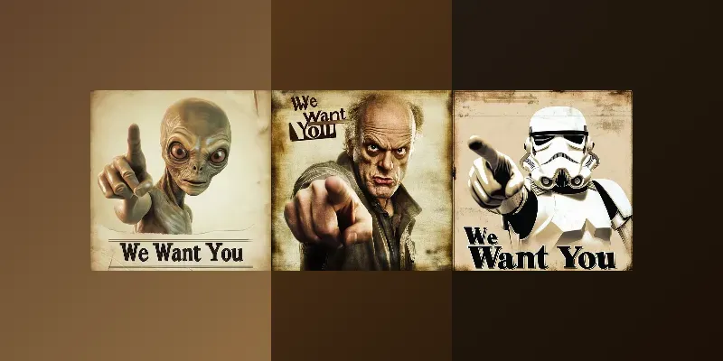 We Want You Posters generated by undefined