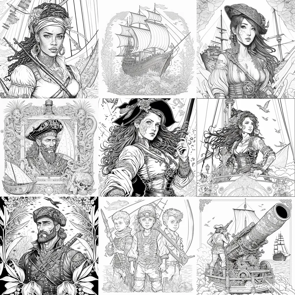 Pirates Coloring Book Pages