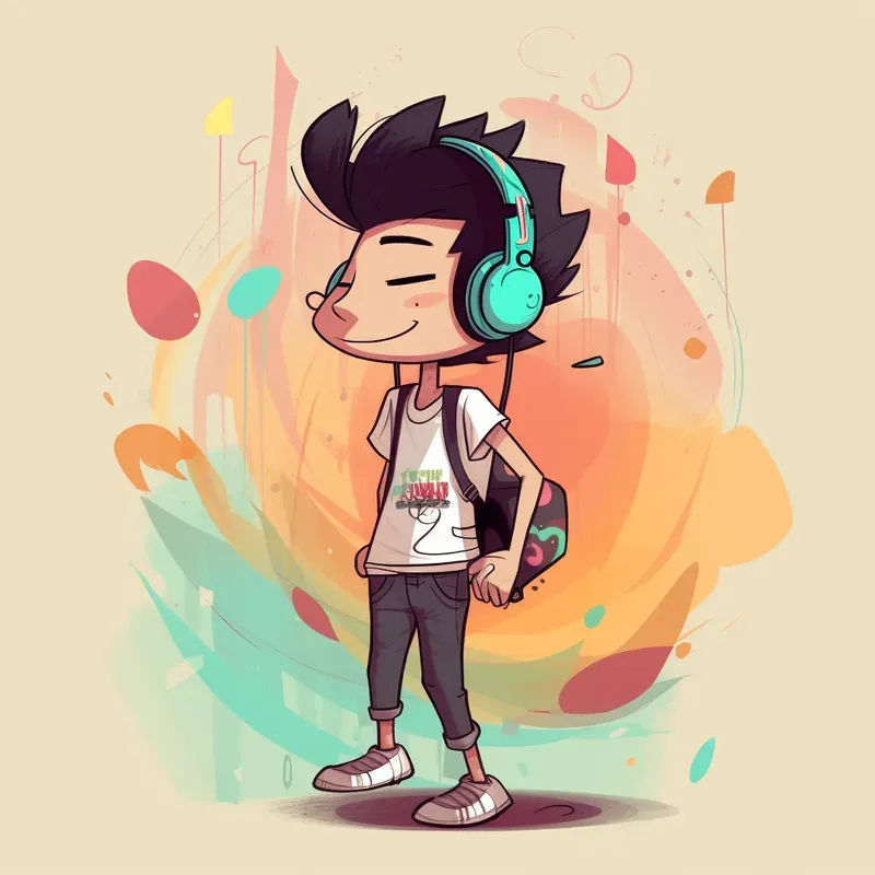 Tshirt Design Cartoon Illustrations