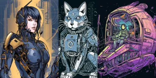 Scifi Vintage Tshirt Designs generated by midjourney