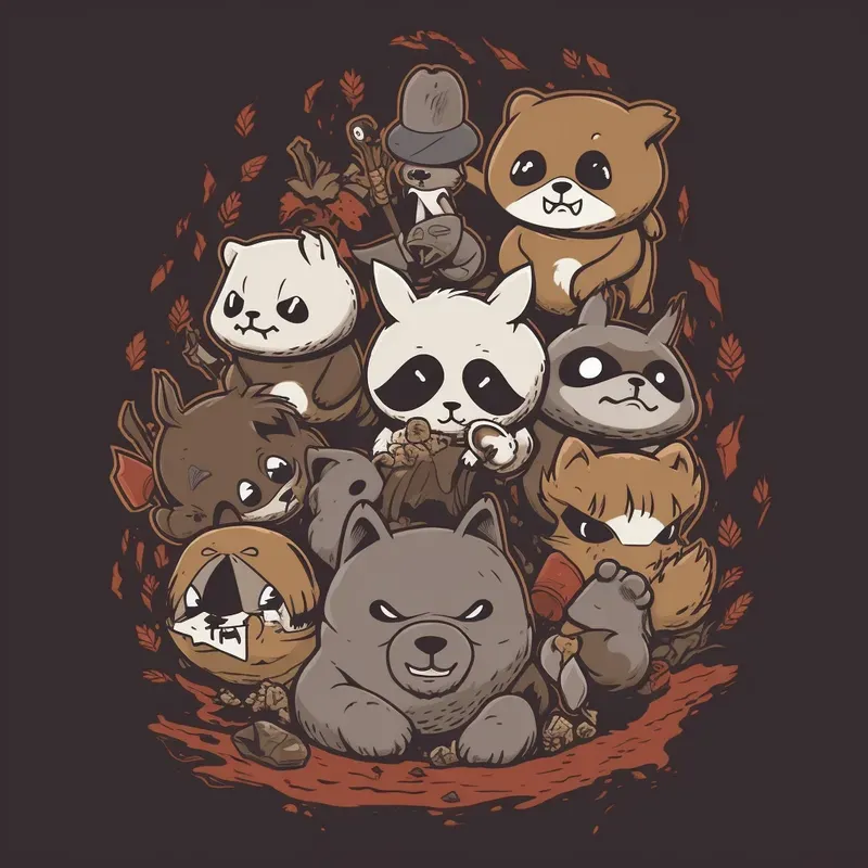 Tshirt Cartoon Animal Groups