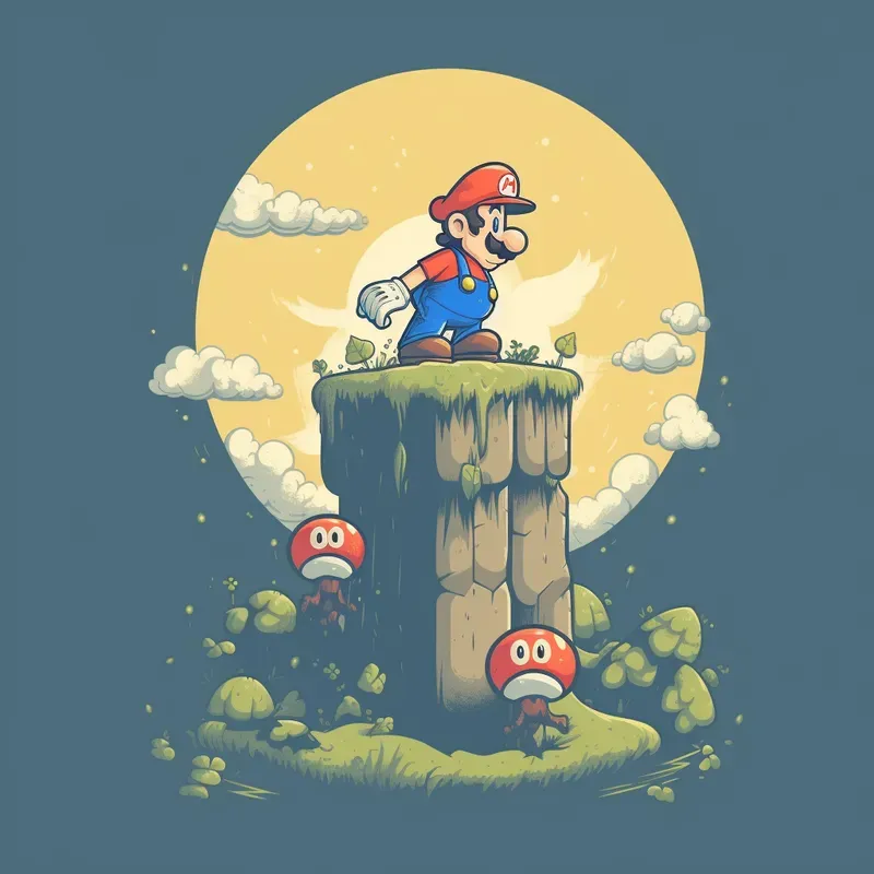 Tshirt Design Vintages Game Characters