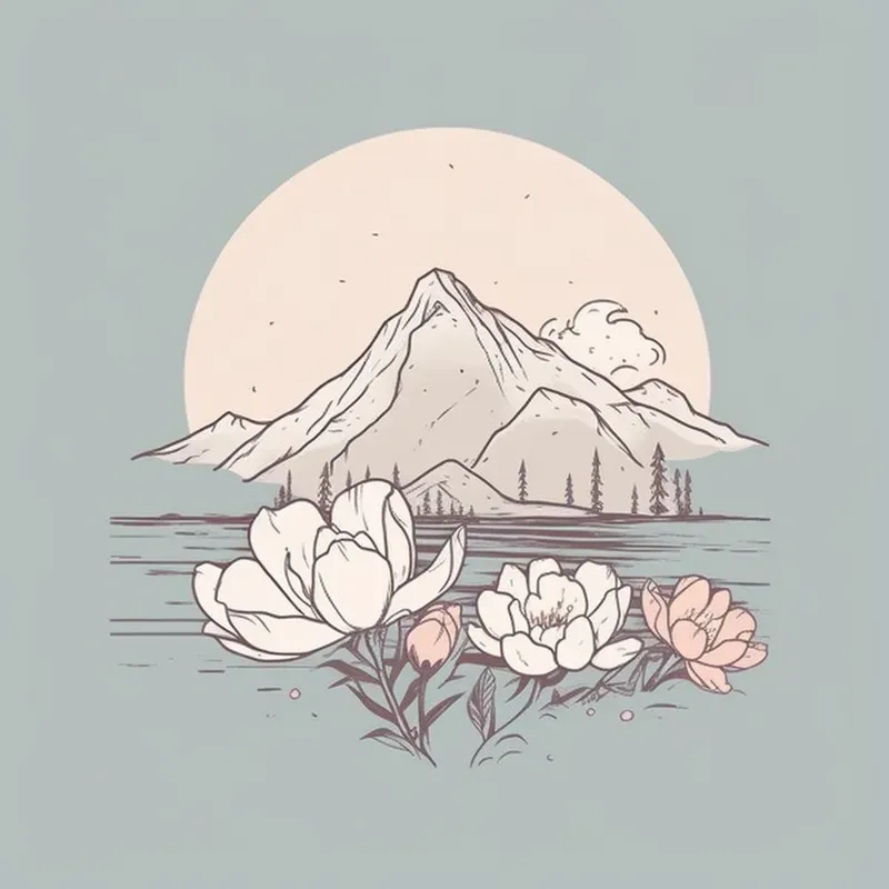 Tshirt Design Serene Sketches