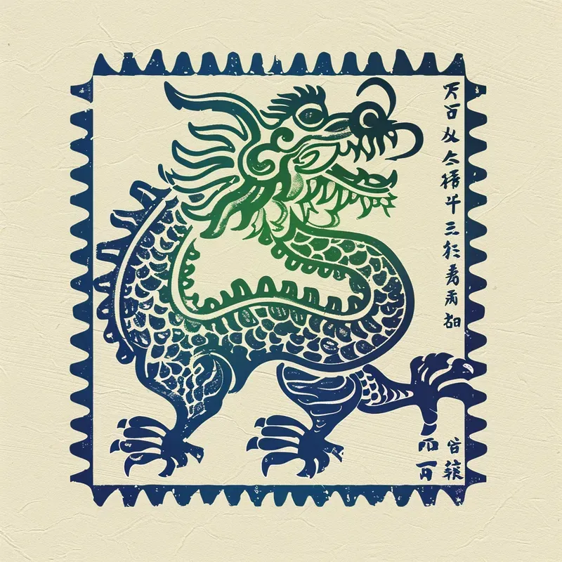 Chinese Vintage Stamp Designs