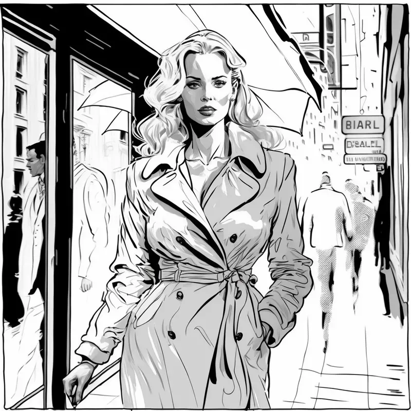 Film Noir Comic Book Drawings