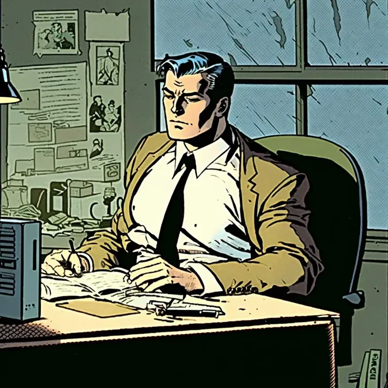 Comic Illustrations The New York Caper