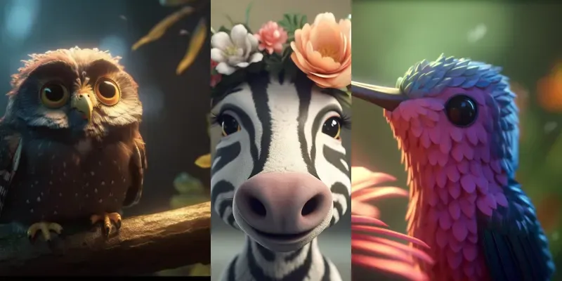 Realistic Kawaii Animals generated by undefined
