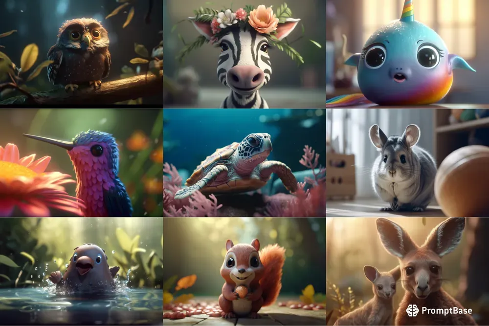 Realistic Kawaii Animals