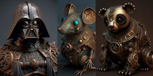 Bronze Metal Style generated by midjourney