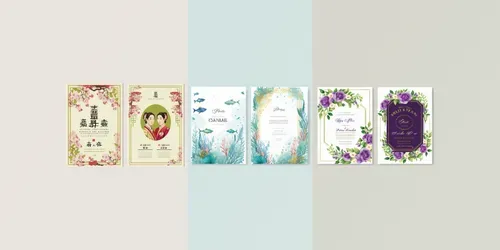 Wedding Invitation Cards generated by midjourney