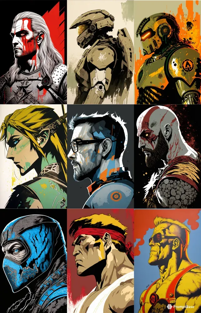 Iconic Game And Movie Character Posters