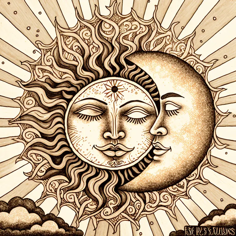 Sun And Moons Illustration Design