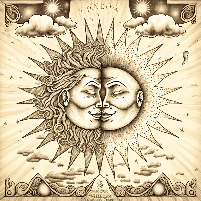 Sun And Moons Illustration Design