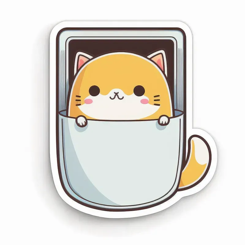 Kawaii Cute Cat In A Pocket Shirt Designs