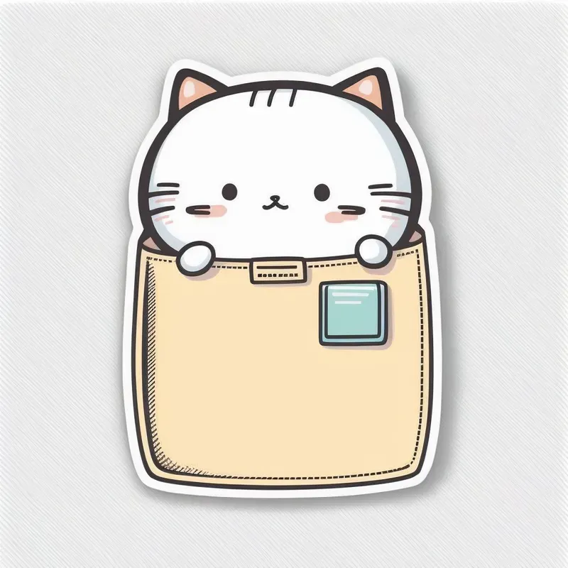 Kawaii Cute Cat In A Pocket Shirt Designs