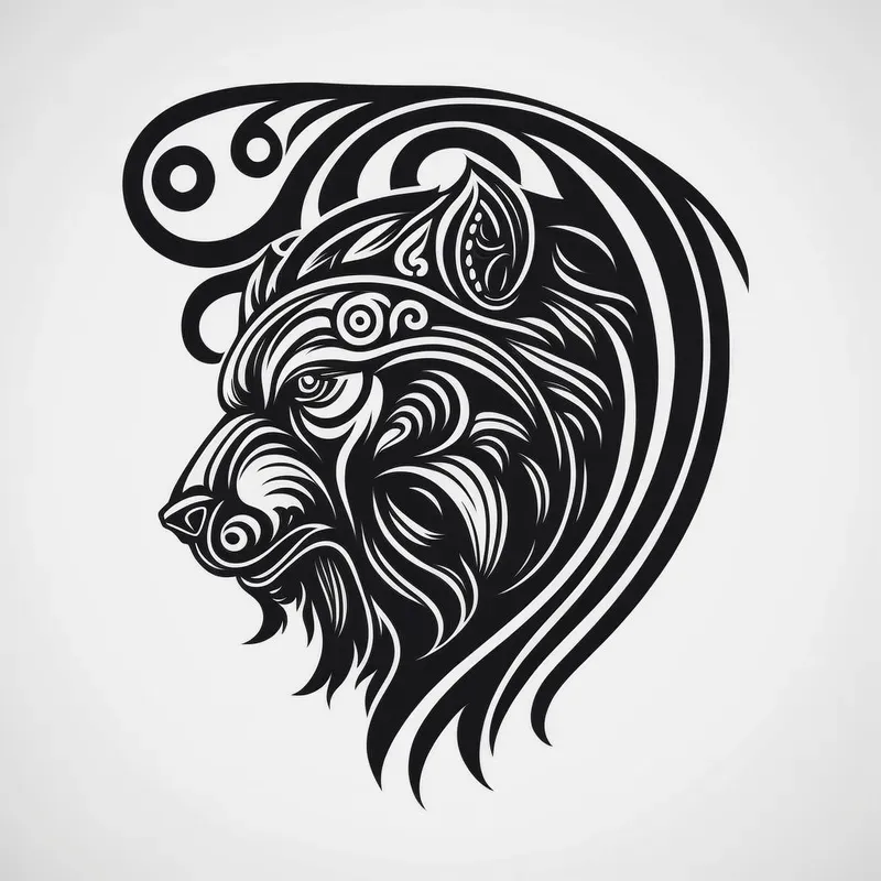 Animal Heads Tattoo Illustration Vector Designs