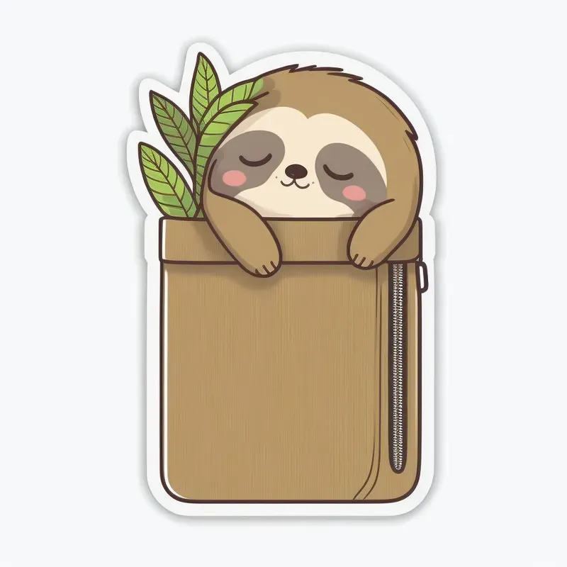 Kawaii Cute Animals In Pocket - Shirt Sticker Designs