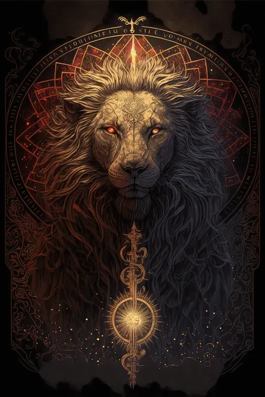 Astrological Zodiac Sign Tarot Card Style Illustration