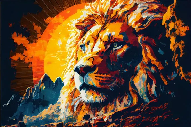 Abstract Acrylic Paintings Of Animals