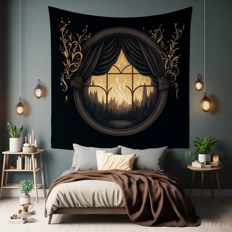 Wall Tapestry Mockups - Room Walls