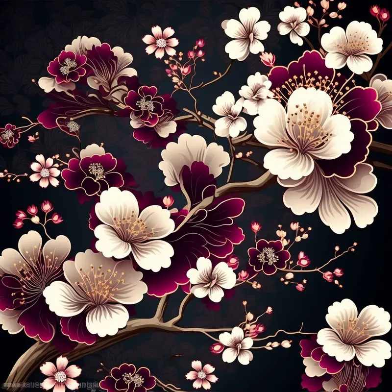 Japanese Floral Flower Patterns