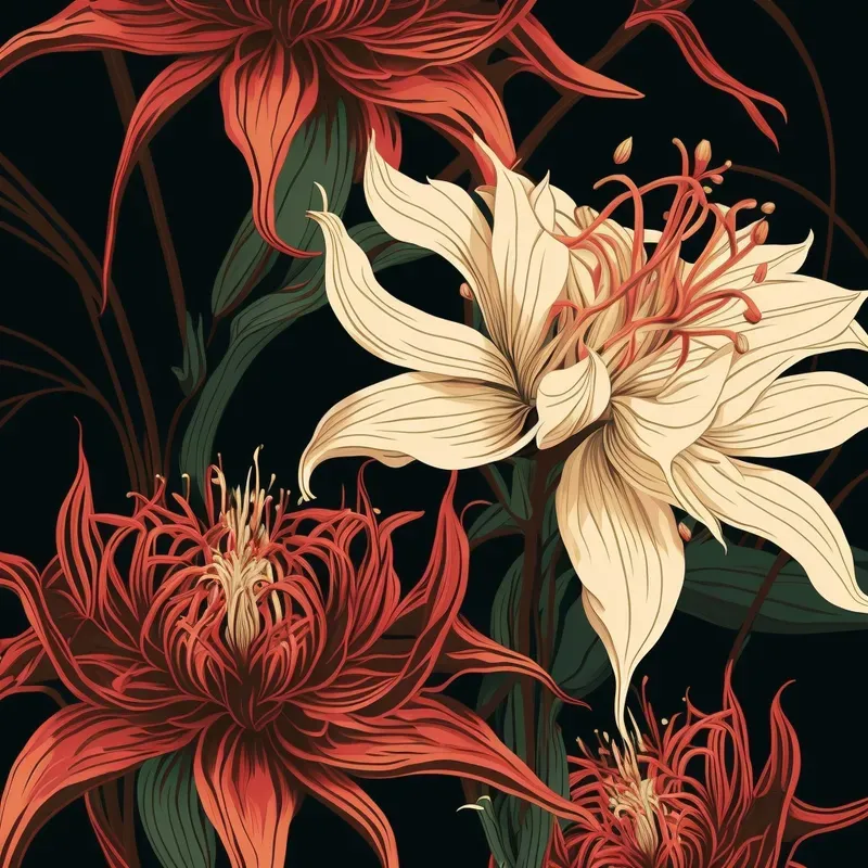 Japanese Floral Flower Patterns