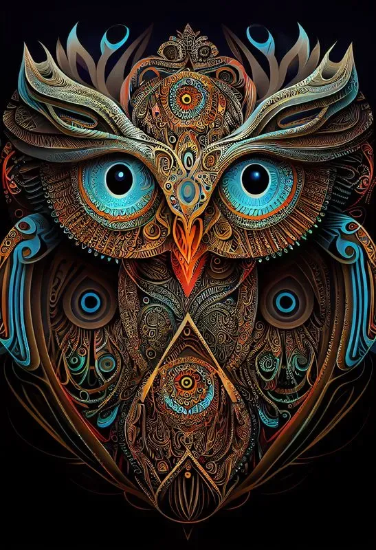 Shamanic Visionary Art Animal Faces