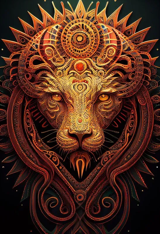 Shamanic Visionary Art Animal Faces