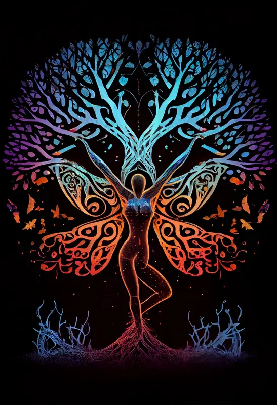 Spiritual Yoga Tree Of Life Wall Art