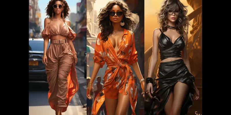 Any Beautiful Fashion Model Walking Pose generated by undefined