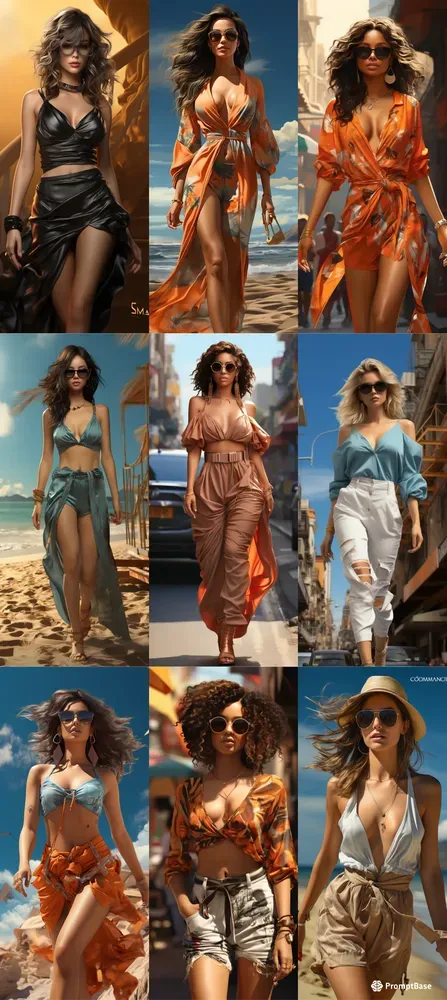 Any Beautiful Fashion Model Walking Pose