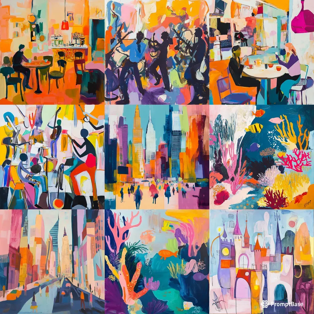Abstract Expressionism Whimsical Art