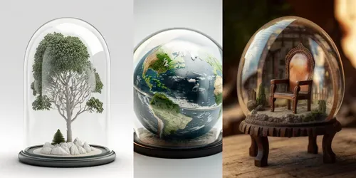 Precious In Glass Domes generated by midjourney