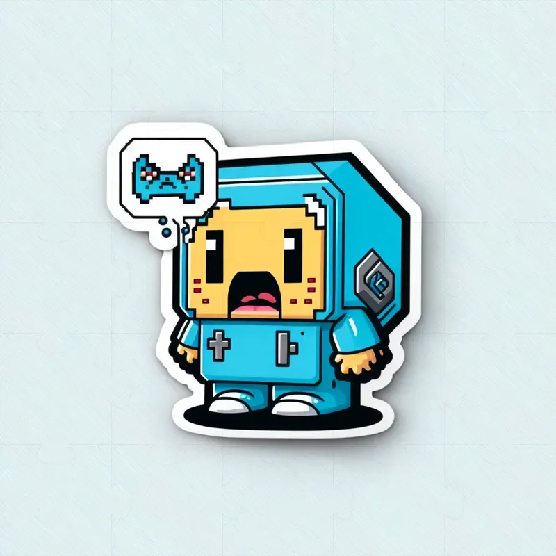 Retro Gaming Pixel Stickers