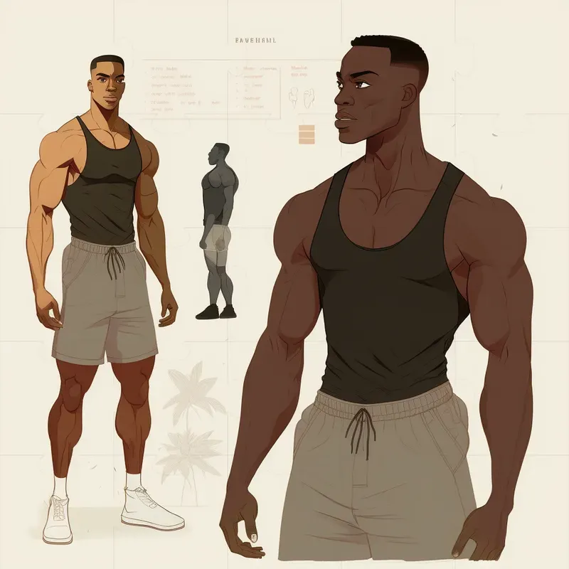 Male Full-body Fashion Character Sketches