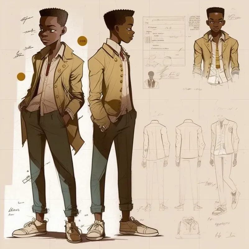 Male Full-body Fashion Character Sketches