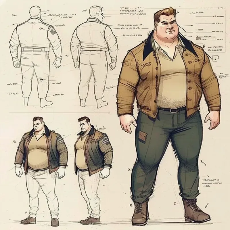 Male Full-body Fashion Character Sketches