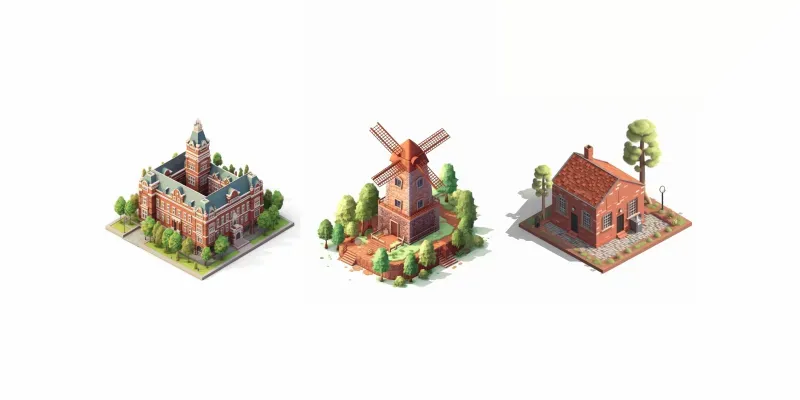 Isometric Game Buildings generated by undefined