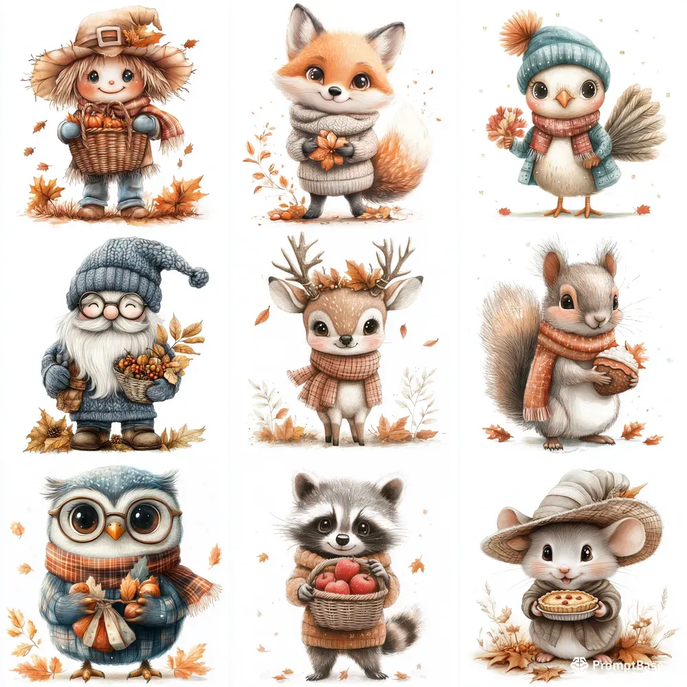 Adorable Thanksgiving Cartoons