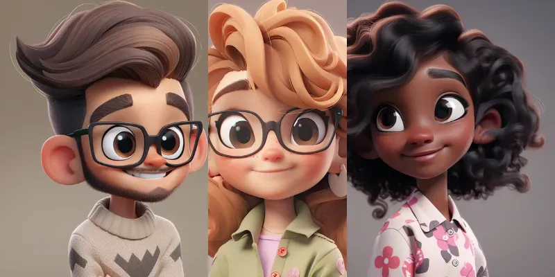 Disney Pixar Style Cartoon Avatars generated by undefined